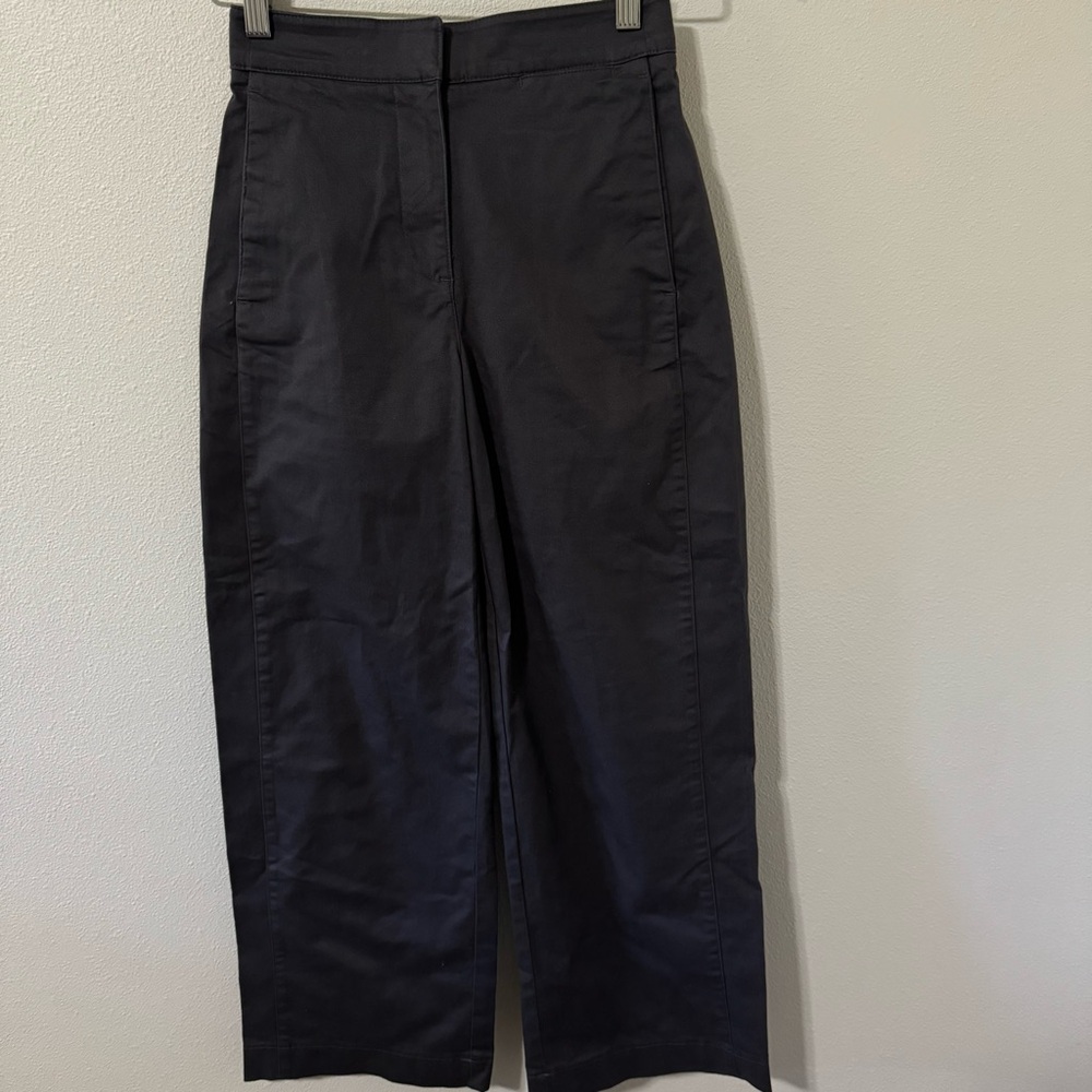 Aritzia The Group by Babaton Walsh Pant Gray Wide Leg Crop Stretch Minimalist-00